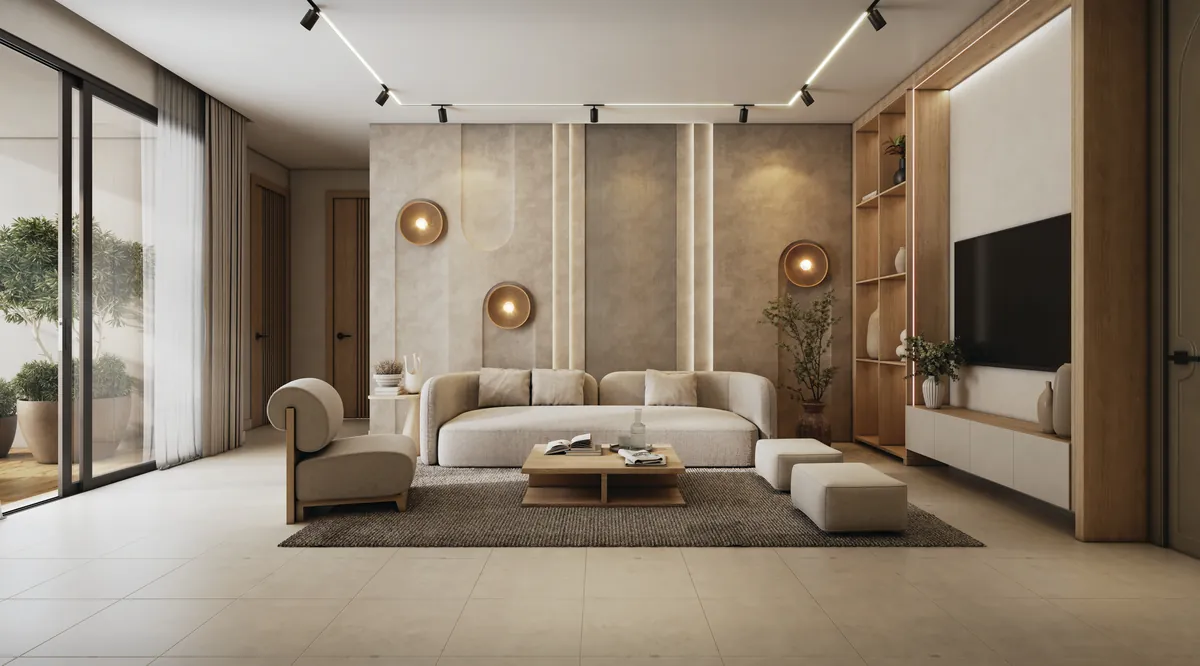 Luxury 3 BHK Living Room